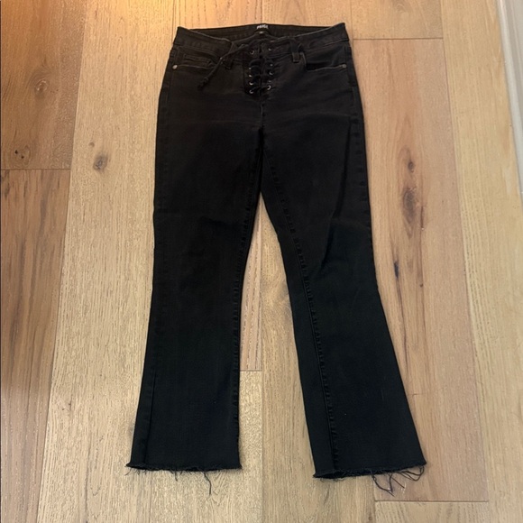 ❄️PAIGE Collette Flare Jeans with Lace-Up Front - Picture 1 of 6